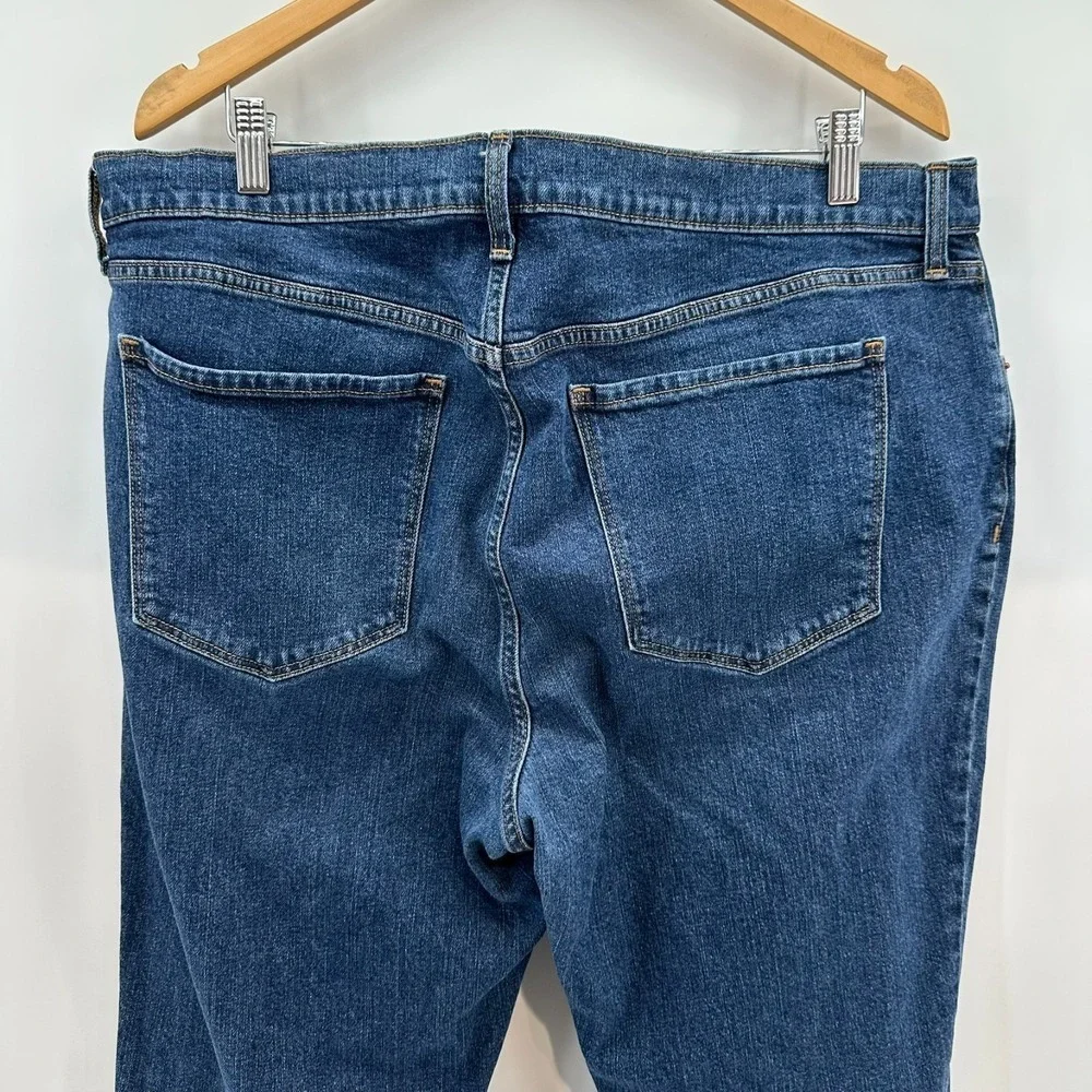 Old Navy Jeans Womens 18‎ Blue Denim Boyfriend Mid-Rise Frayed Hem 5-Pockets